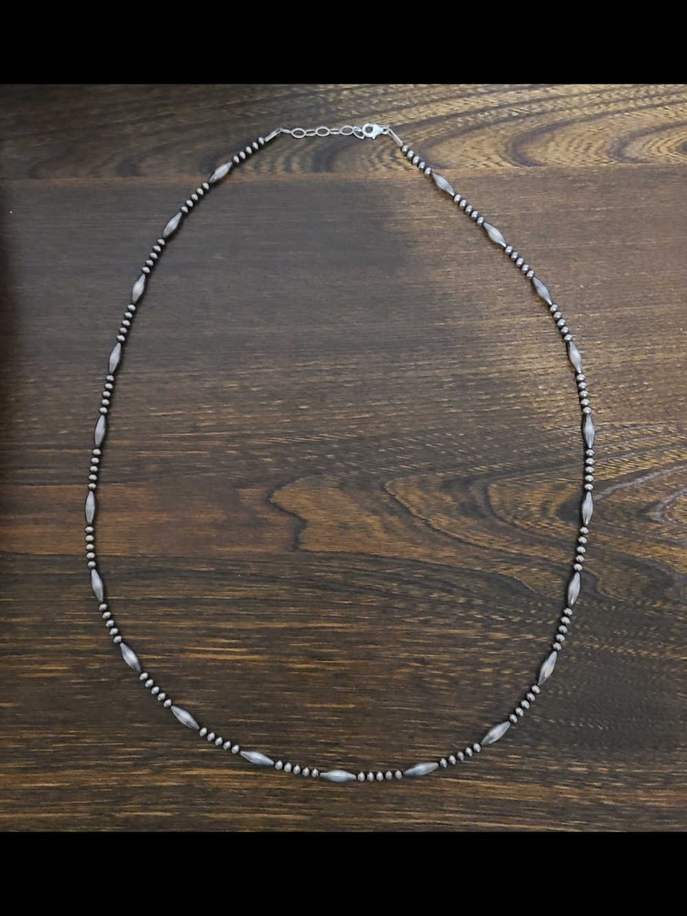 Sterling Silver Graduated Pearl Necklace - Classic Gray